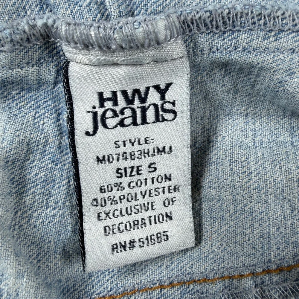 Highway Jeans Womens Light Wash Cropped Denim Vest Raw Hem MD7483HJMJ Small